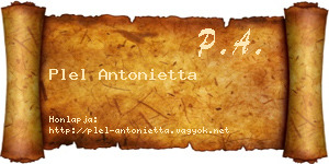 Plel Antonietta névjegykártya